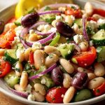 Greek Bean Salad with Lemon Marinated Beans