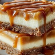 Creamy Caramel Cheesecake Bars
