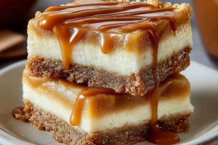 Creamy Caramel Cheesecake Bars