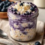 Blueberry Cottage Cheese Overnight Oats