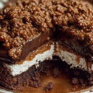 Viral Lazy Cat Choco Crunch Cake