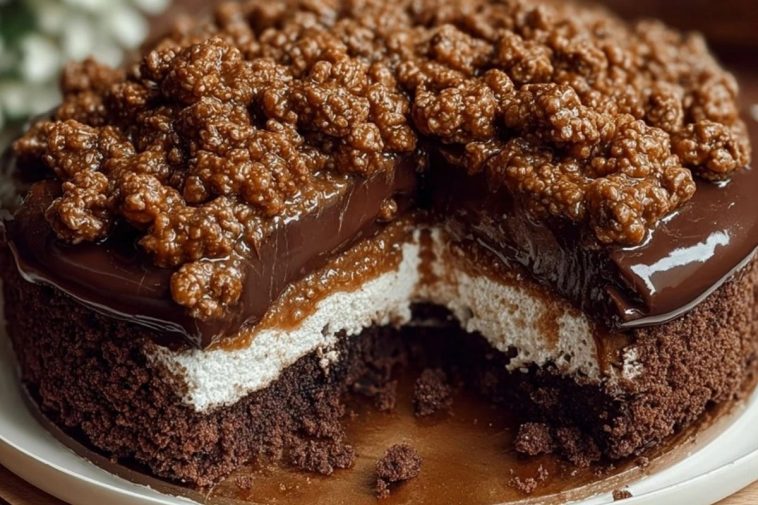 Viral Lazy Cat Choco Crunch Cake