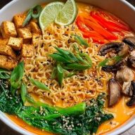 Easy Vegan Thai Red Curry Ramen