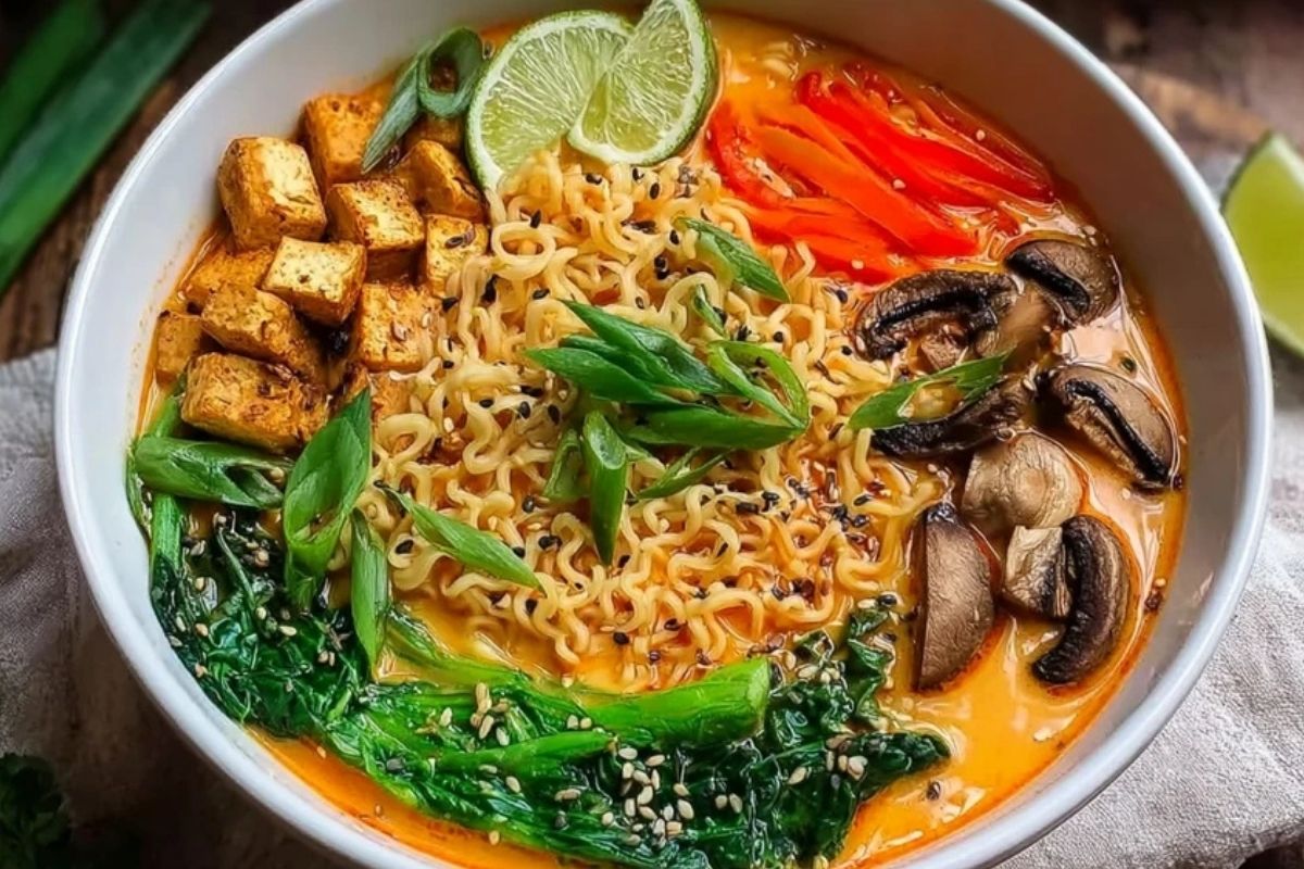Easy Vegan Thai Red Curry Ramen