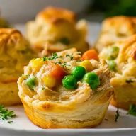 Easy Chicken Pot Pie Bites with Biscuits