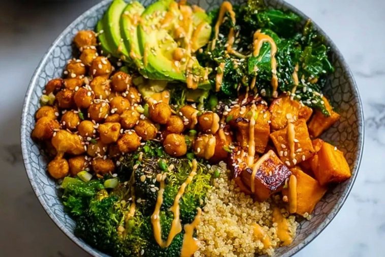 Miso Glazed Sweet Potato Buddha Bowl