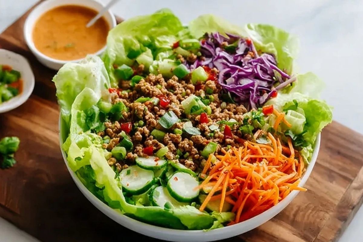 Healthy Ground Turkey Lettuce Wrap Bowls