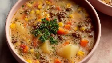 Wholesome Ground Beef Potato Soup
