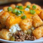 Cheesy Ground Beef & Tater Tot Casserole