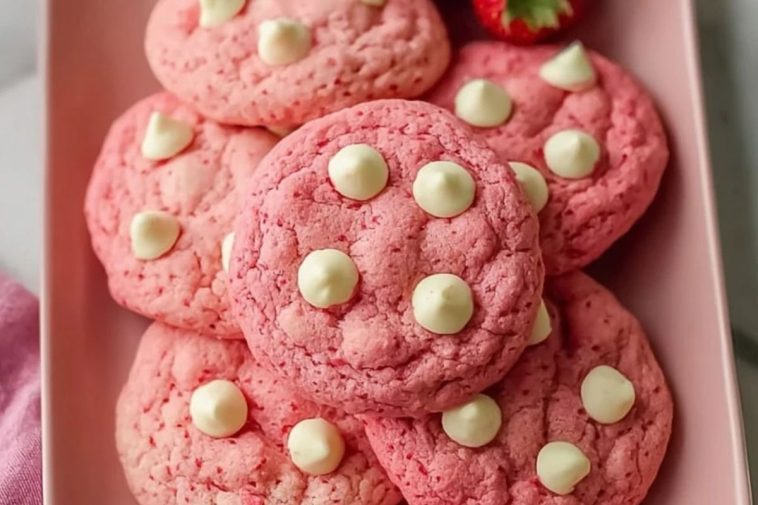Easy Valentine's Day Strawberry Cookies
