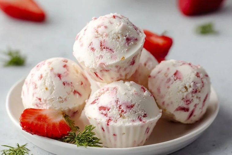 Keto Strawberry Cheesecake Fat Bombs