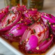 Hot Honey Pickled Red Onions