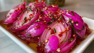 Hot Honey Pickled Red Onions