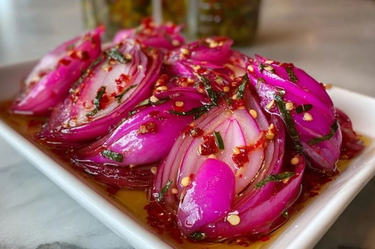 Hot Honey Pickled Red Onions