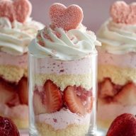 Valentine's Strawberry Shortcake Cups