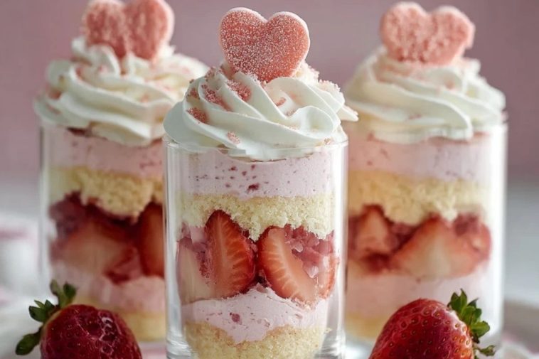 Valentine's Strawberry Shortcake Cups