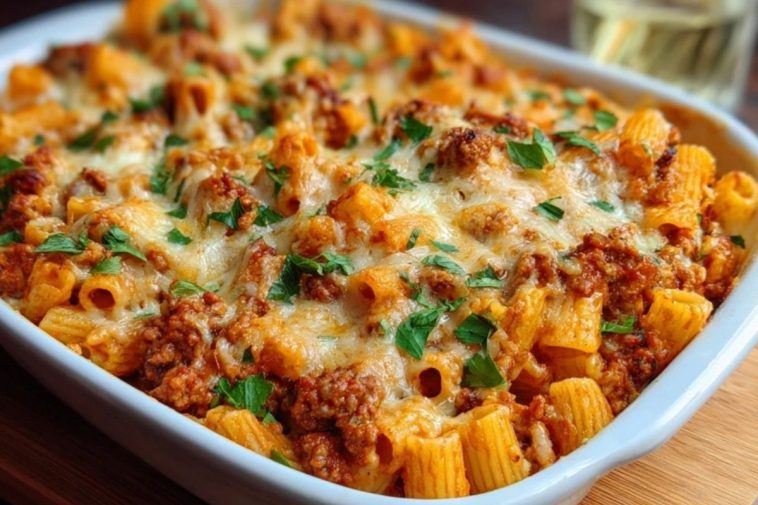 Homemade Ground Turkey Pasta Bake