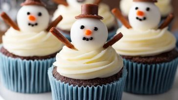 Snowman Cupcakes