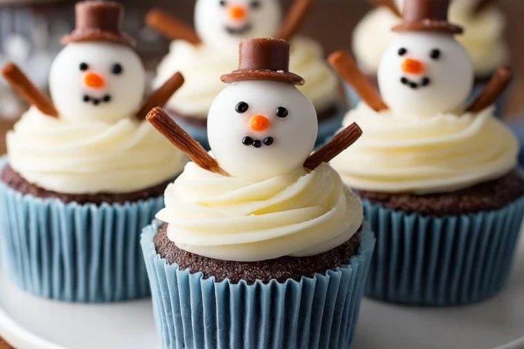 Snowman Cupcakes