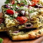 Pesto Mediterranean Flatbread Pizza