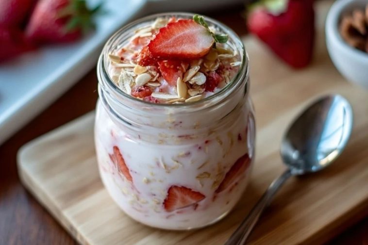 Strawberry Cheesecake Overnight Oats