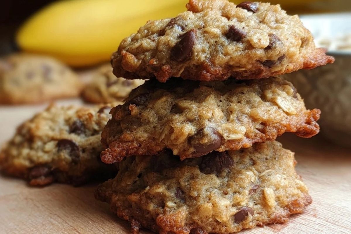 Chewy Banana Oatmeal Cookies