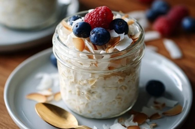 Healthy Coconut Cream Overnight Oats