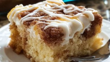 Cinnamon Roll Poke Cake