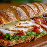 Easy Grilled Chicken Cordon Bleu Sandwich