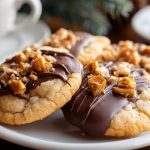 Chocolate Dipped Toffee Cookies