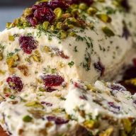 Cranberry Pistachio Cheese Log