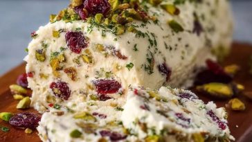 Cranberry Pistachio Cheese Log
