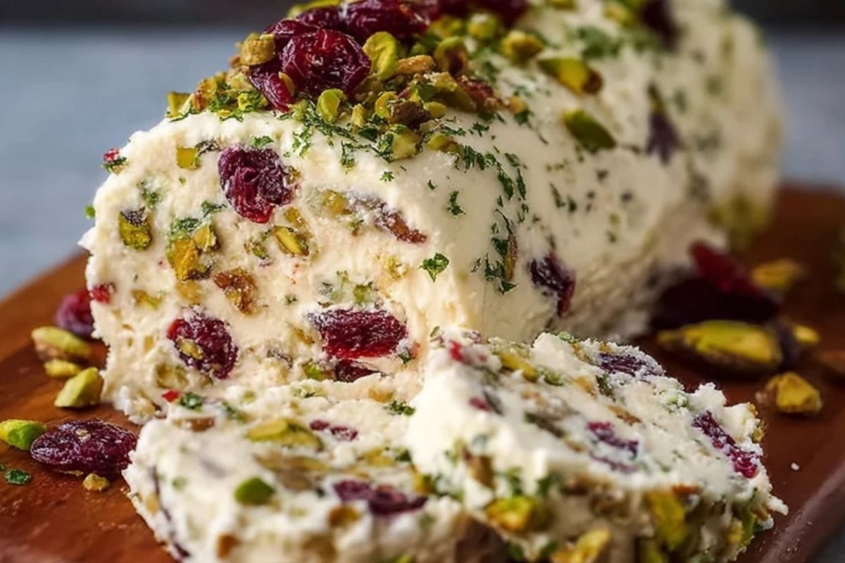 Cranberry Pistachio Cheese Log