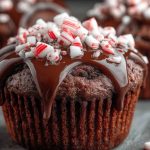 Peppermint Hot Chocolate Muffins