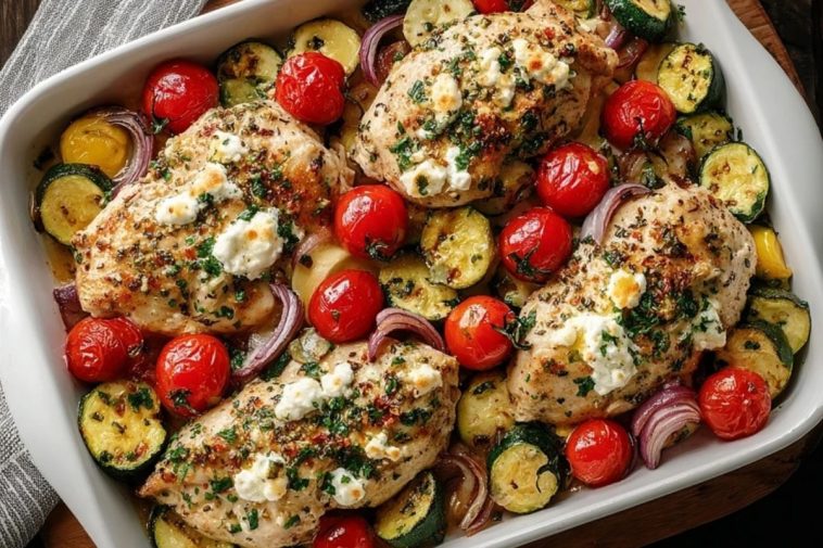 Sheet Pan Mediterranean Chicken & Zucchini