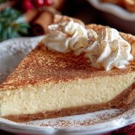 Christmas Eve Custard Pie with Cinnamon & Vanilla