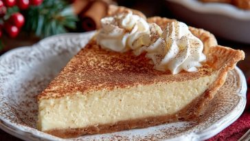 Christmas Eve Custard Pie with Cinnamon & Vanilla