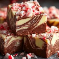 Peppermint Swirl Fudge
