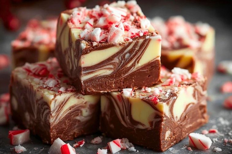 Peppermint Swirl Fudge