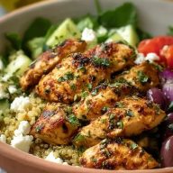 Mediterranean Chicken Quinoa Bowl