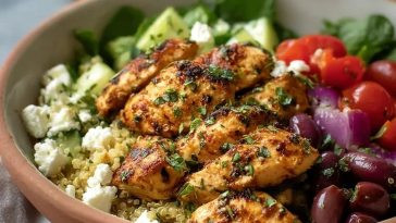 Mediterranean Chicken Quinoa Bowl