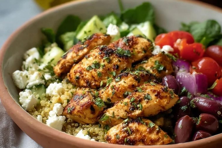 Mediterranean Chicken Quinoa Bowl