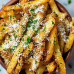 Homemade Truffle Fries Topped With Parmesan Cheese