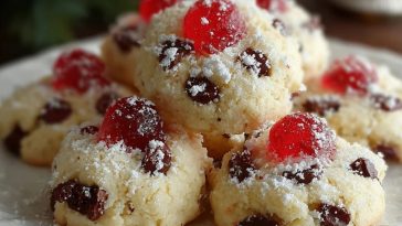 Christmas Maraschino Cherry Shortbread