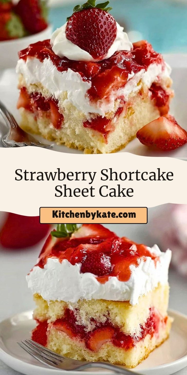 Strawberry Shortcake Sheet Cake
