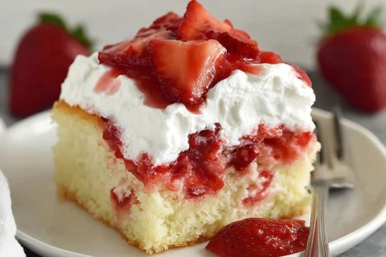 Strawberry Shortcake Sheet Cake