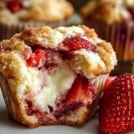Strawberry Cream Cheese Muffins