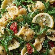 Quick Lemon Arugula Pasta Salad