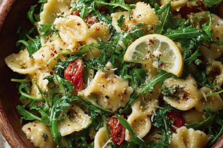 Quick Lemon Arugula Pasta Salad