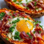 Sweet Potato Breakfast Boats